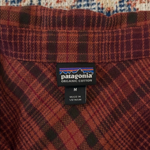 Patagonia Organic Cotton Driving Song Flannel SZ M VGUC - Picture 5 of 7